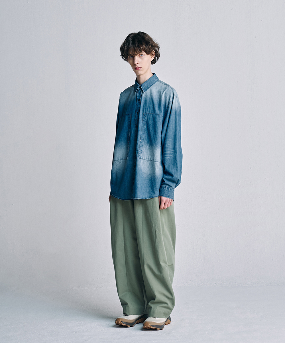 [23S/S] wide banding pants (green), [noun](노운),[23S/S] wide banding pants (green)