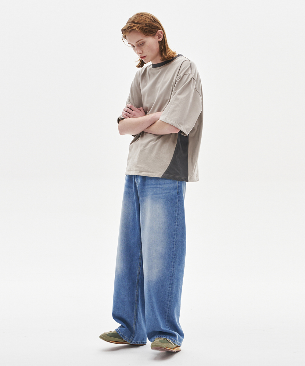 [23S/S] wide denim pants (mid blue), [noun](노운),[23S/S] wide denim pants (mid blue)