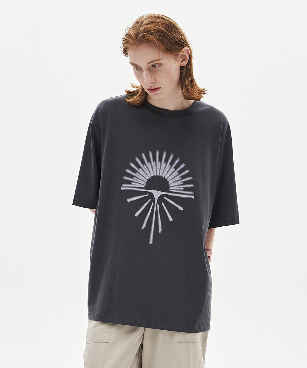 [23S/S] sunrise tee shirts (charcoal), [noun](노운),[23S/S] sunrise tee shirts (charcoal)