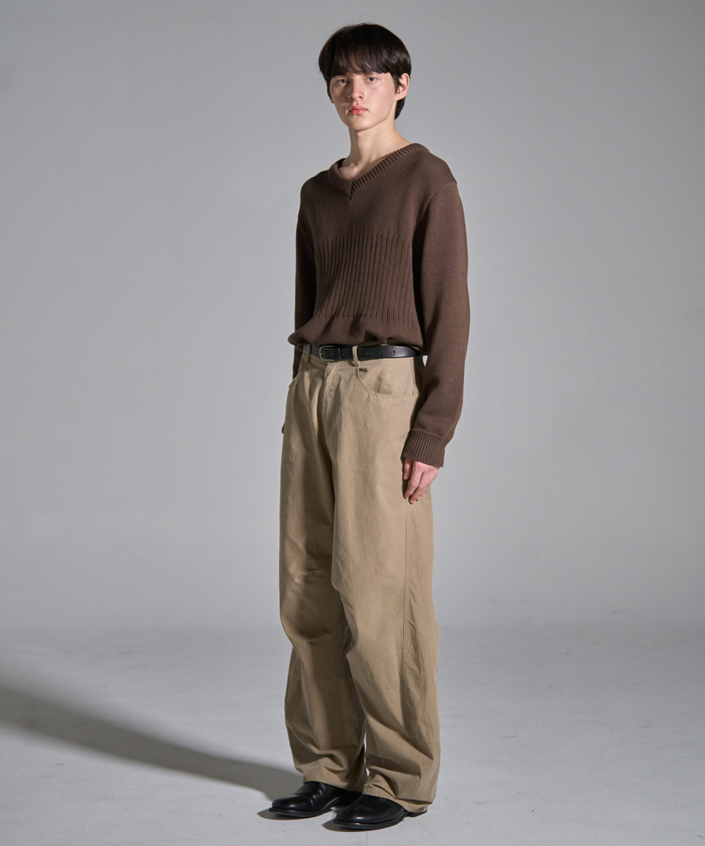 [23F/W] v neck knit (brown), [noun](노운),[23F/W] v neck knit (brown)