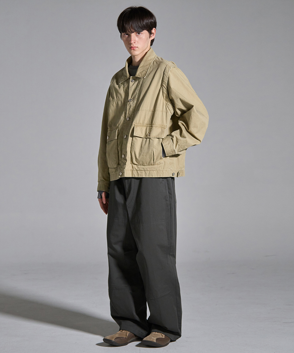 [23F/W] detachable vintage jacket (beige), [noun](노운),[23F/W] detachable vintage jacket (beige)