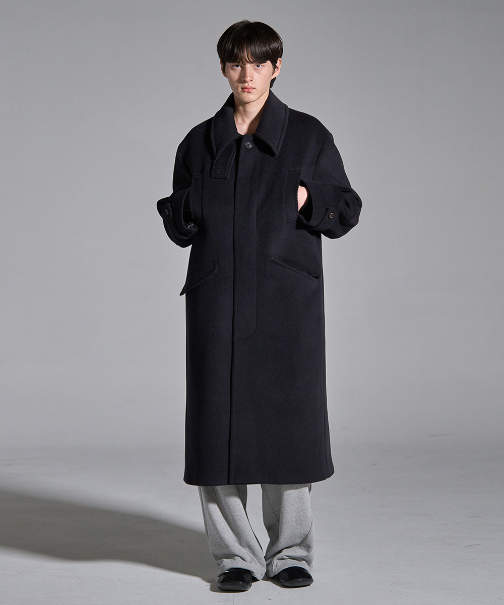 [23F/W] balmacaan coat (black), [noun](노운),[23F/W] balmacaan coat (black)
