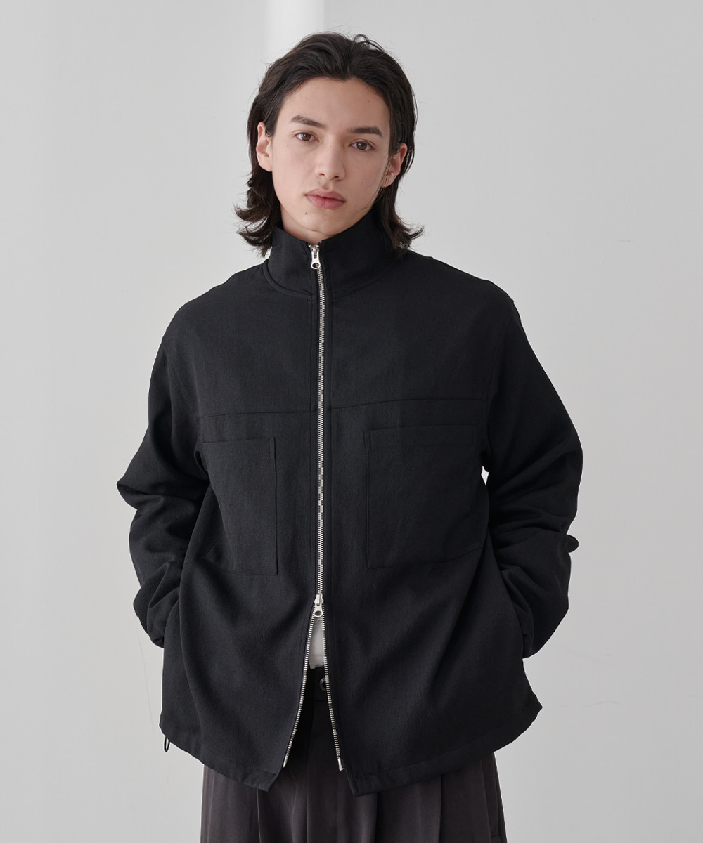 [24S/S] shirring zip up jacket (black), [noun](노운),[24S/S] shirring zip up jacket (black)