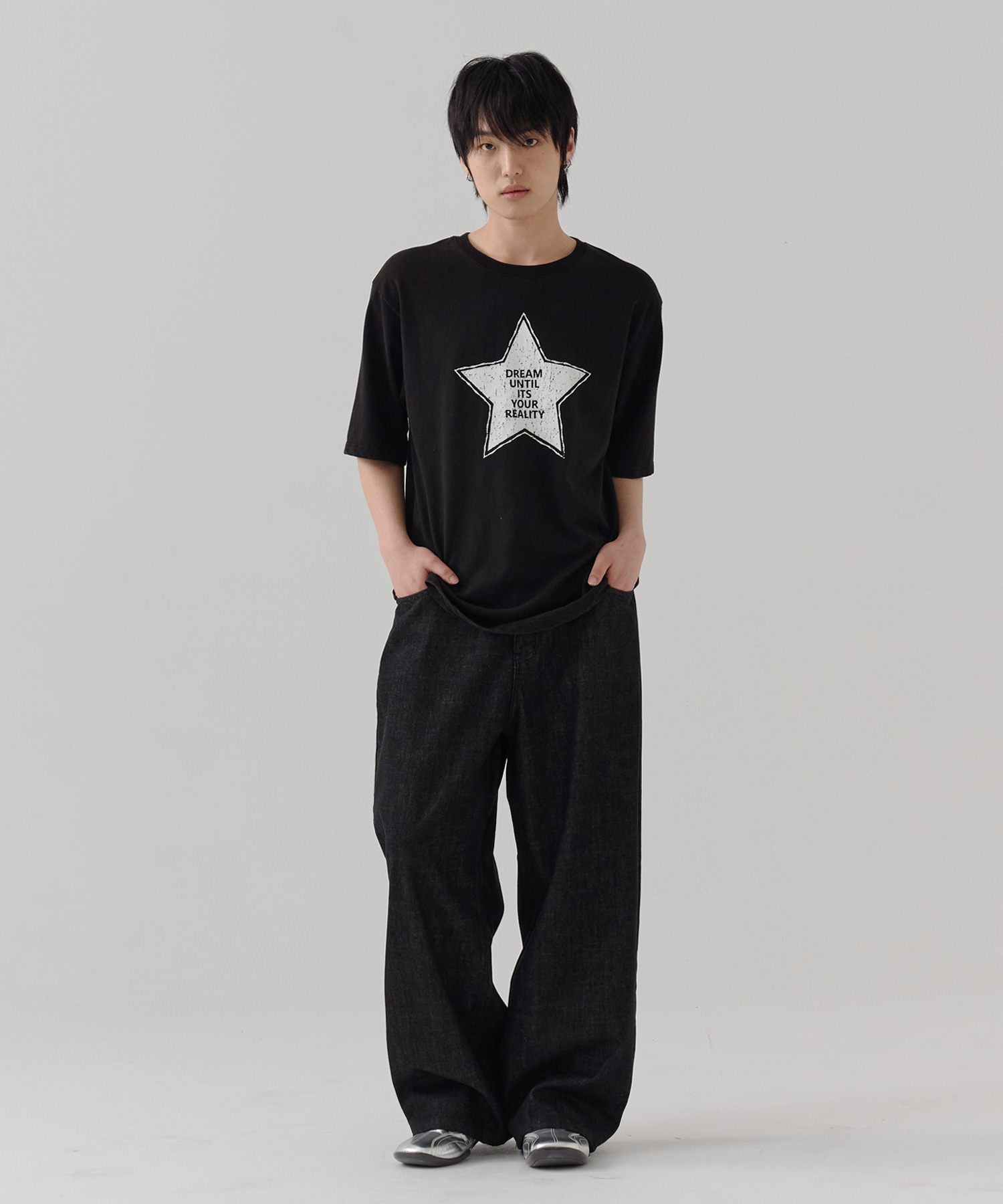 [24S/S] star t shirts (black)_5월7일 예약배송, [noun](노운),[24S/S] star t shirts (black)_5월7일 예약배송