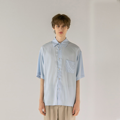 [21s/s] wide rayon shirt (sky blue), [noun](노운),[21s/s] wide rayon shirt (sky blue)