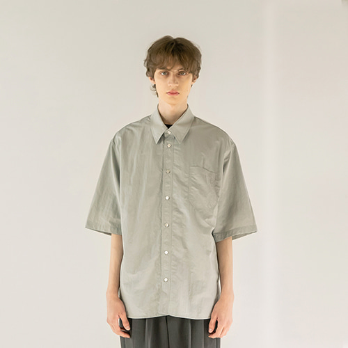 [21s/s] comfy nylon shirt (light grey), [noun](노운),[21s/s] comfy nylon shirt (light grey)