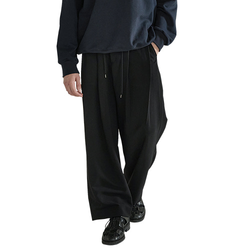 [21F/W] half banding wide pants (black), [noun](노운),[21F/W] half banding wide pants (black)
