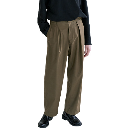 [21F/W] wide tapered pants (olive), [noun](노운),[21F/W] wide tapered pants (olive)