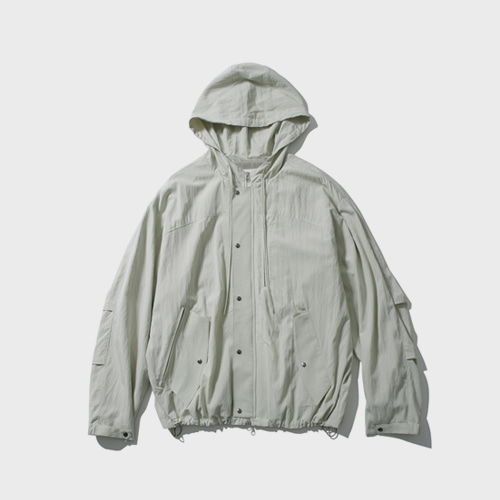 hooded volume jacket (light sage), [noun](노운),hooded volume jacket (light sage)