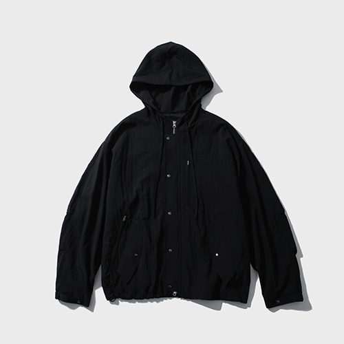 hooded volume jacket (black), [noun](노운),hooded volume jacket (black)