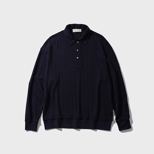 [llud exclusive] cable long sleeves (navy), [noun](노운),[llud exclusive] cable long sleeves (navy)