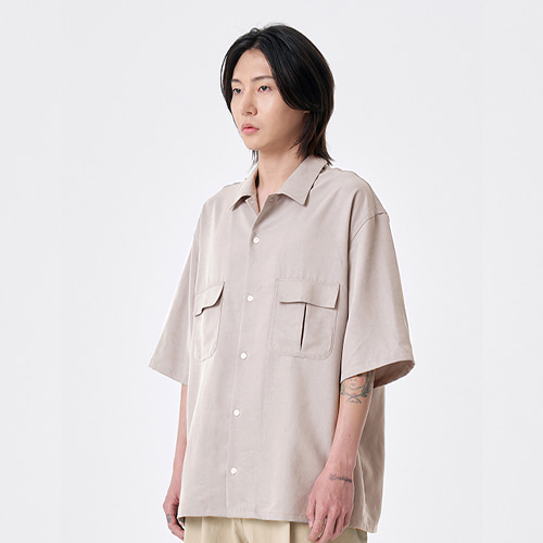 [22SS] easy tencel shirt (beige), [noun](노운),[22SS] easy tencel shirt (beige)