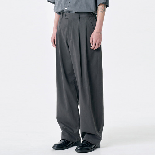 [22SS] wide chino pants (charcoal), [noun](노운),[22SS] wide chino pants (charcoal)