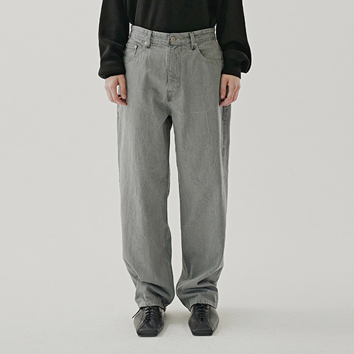 [22F/W] straight denim pants (light grey), [noun](노운),[22F/W] straight denim pants (light grey)