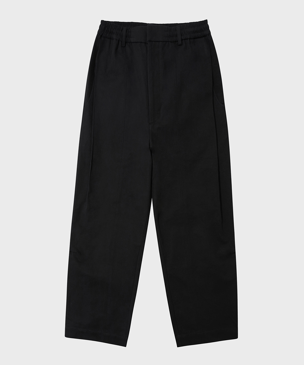 [23S/S] wide banding pants (black), [noun](노운),[23S/S] wide banding pants (black)