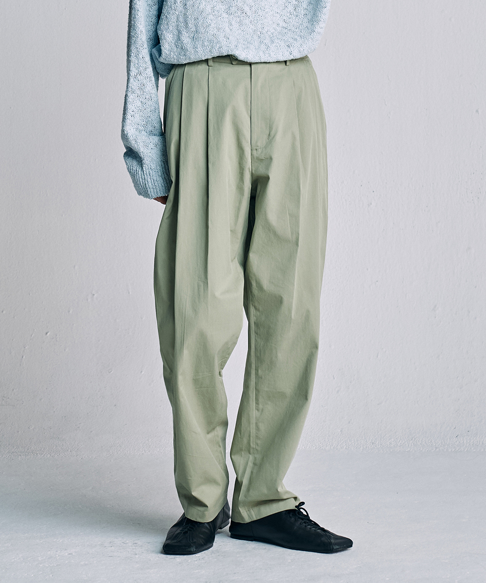 [23S/S] wide tapered chino pants (green), [noun](노운),[23S/S] wide tapered chino pants (green)