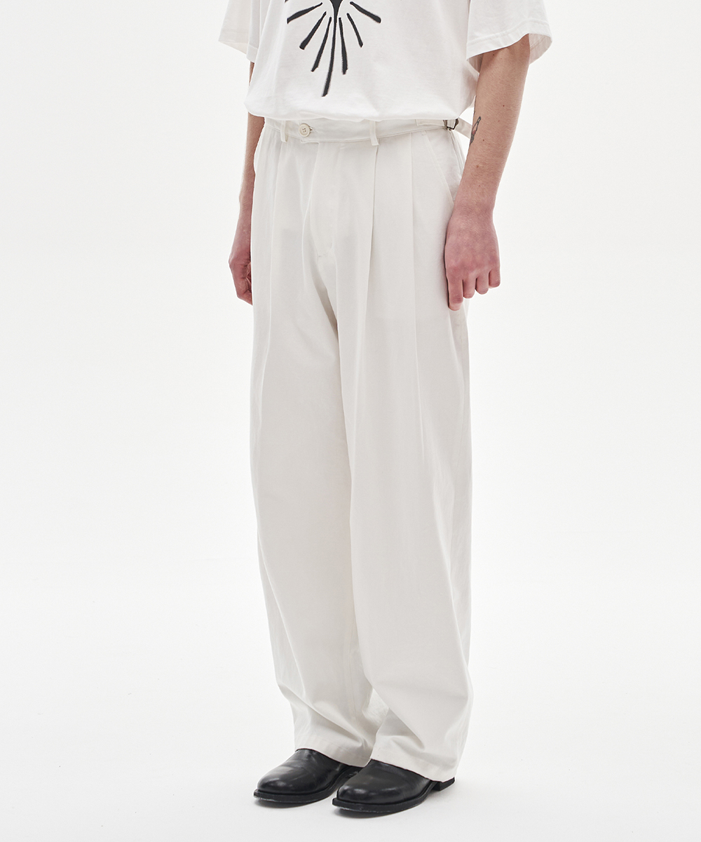 [23S/S] wide chino pants (white), [noun](노운),[23S/S] wide chino pants (white)