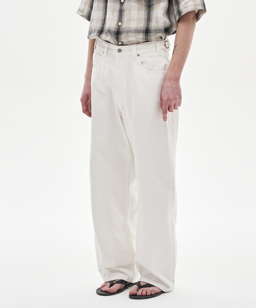 [23S/S] wide denim pants (white), [noun](노운),[23S/S] wide denim pants (white)
