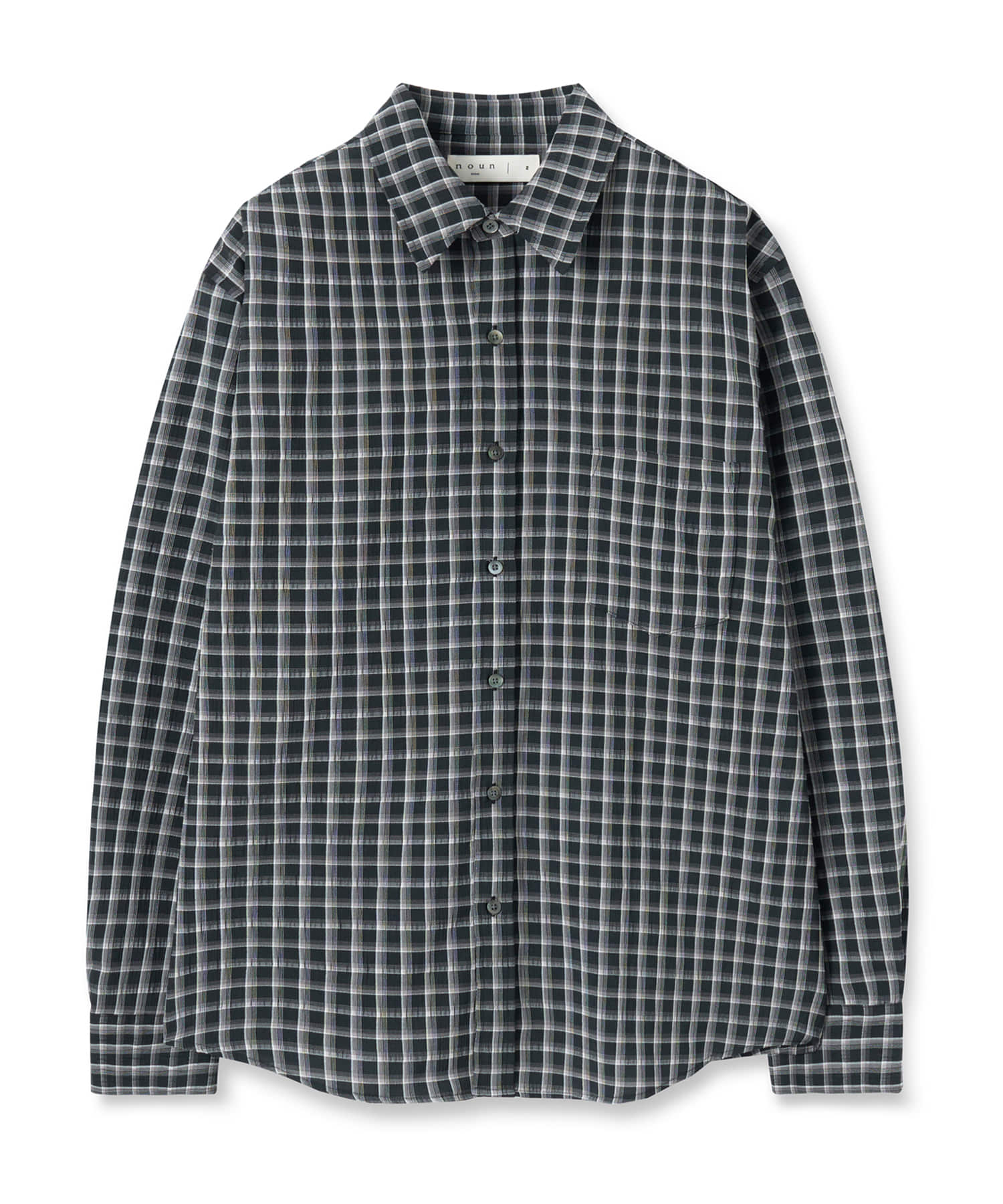 [23F/W] elbow patched shirts (check black), [noun](노운),[23F/W] elbow patched shirts (check black)