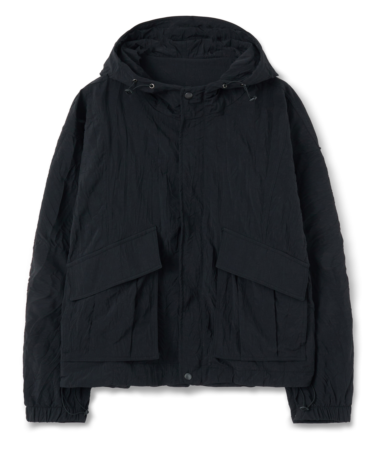 [23F/W] hooded wrinkle jacket (black)_10월10일 예약배송, [noun](노운),[23F/W] hooded wrinkle jacket (black)_10월10일 예약배송