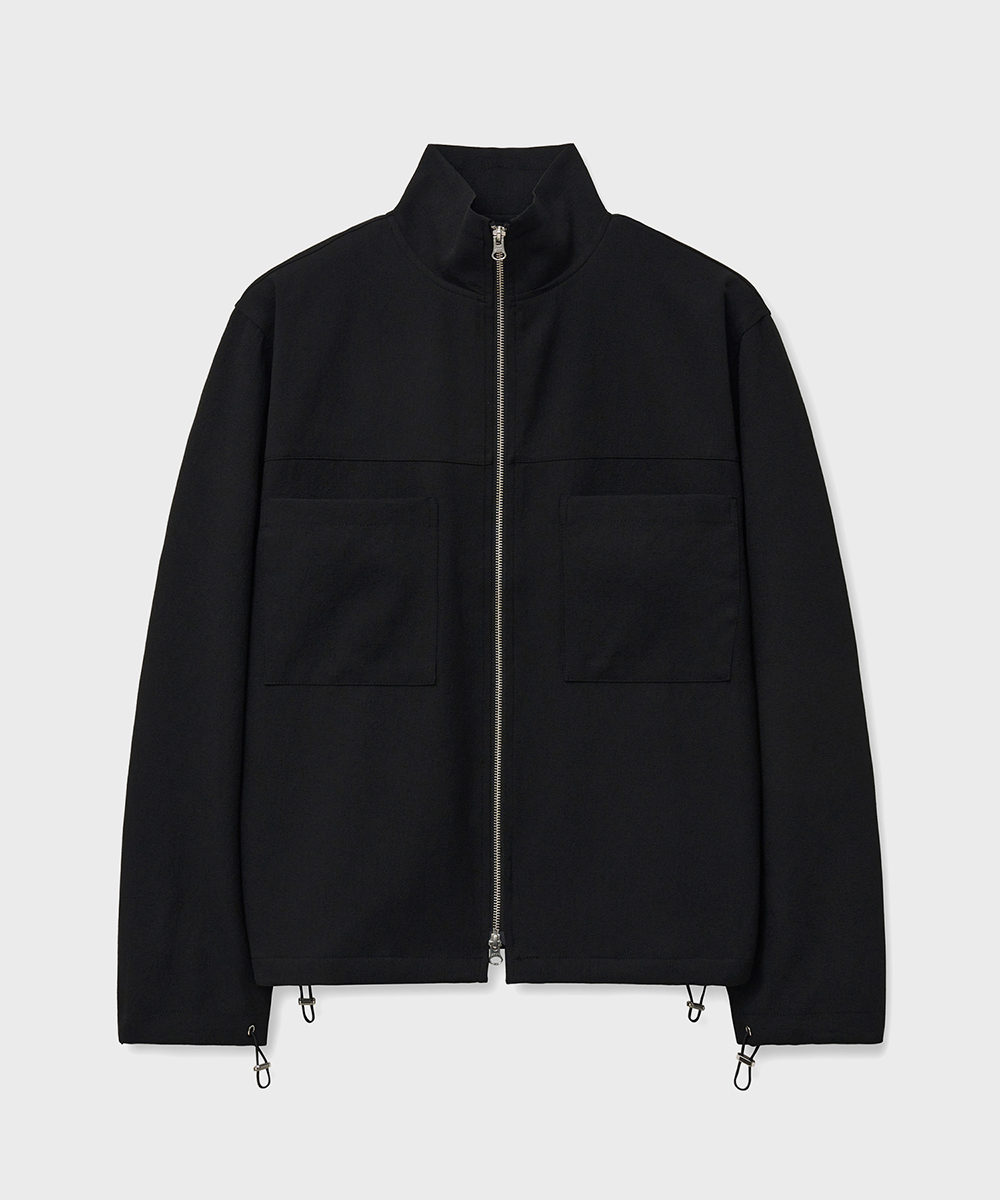[24S/S] shirring zip up jacket (black), [noun](노운),[24S/S] shirring zip up jacket (black)