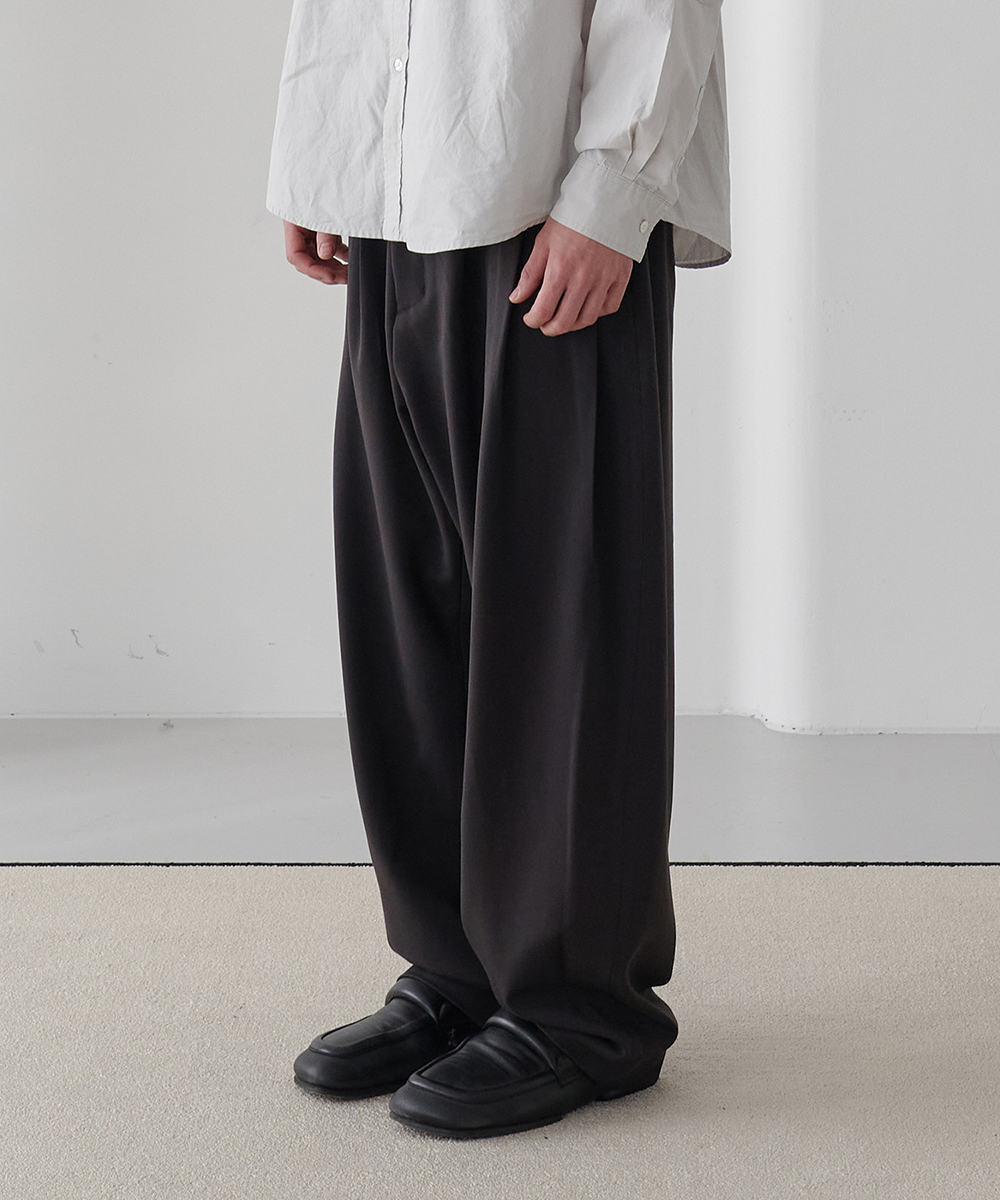 [24S/S] wide tapered pants (dark brown), [noun](노운),[24S/S] wide tapered pants (dark brown)