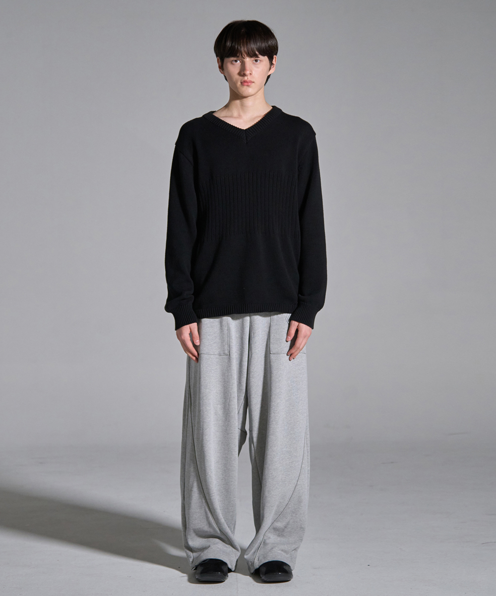 [23F/W] wide sweat pants (melange grey), [noun](노운),[23F/W] wide sweat pants (melange grey)