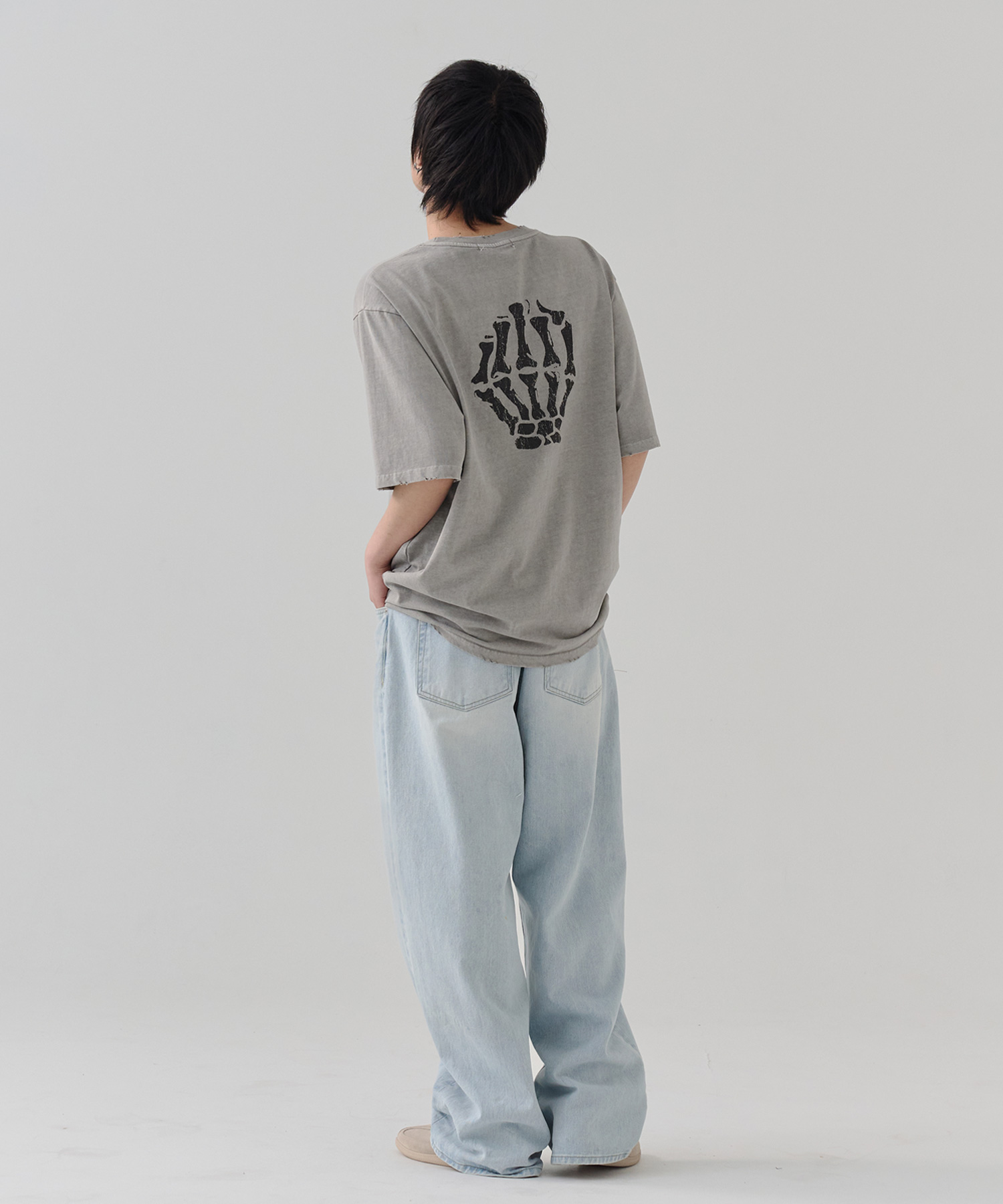 [24S/S] bone t shirts (grey), [noun](노운),[24S/S] bone t shirts (grey)