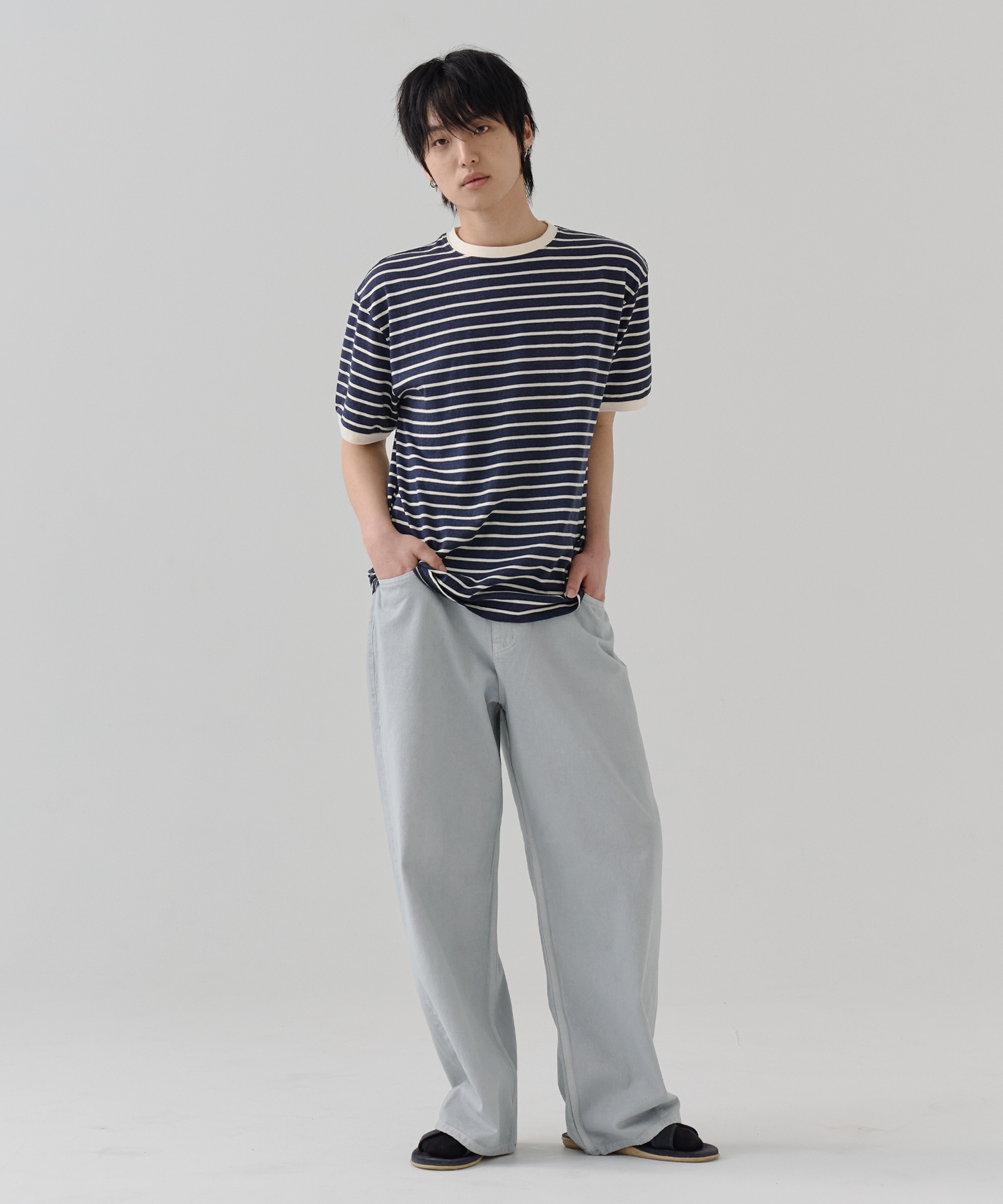 [24S/S] wide denim pants (blue grey), [noun](노운),[24S/S] wide denim pants (blue grey)