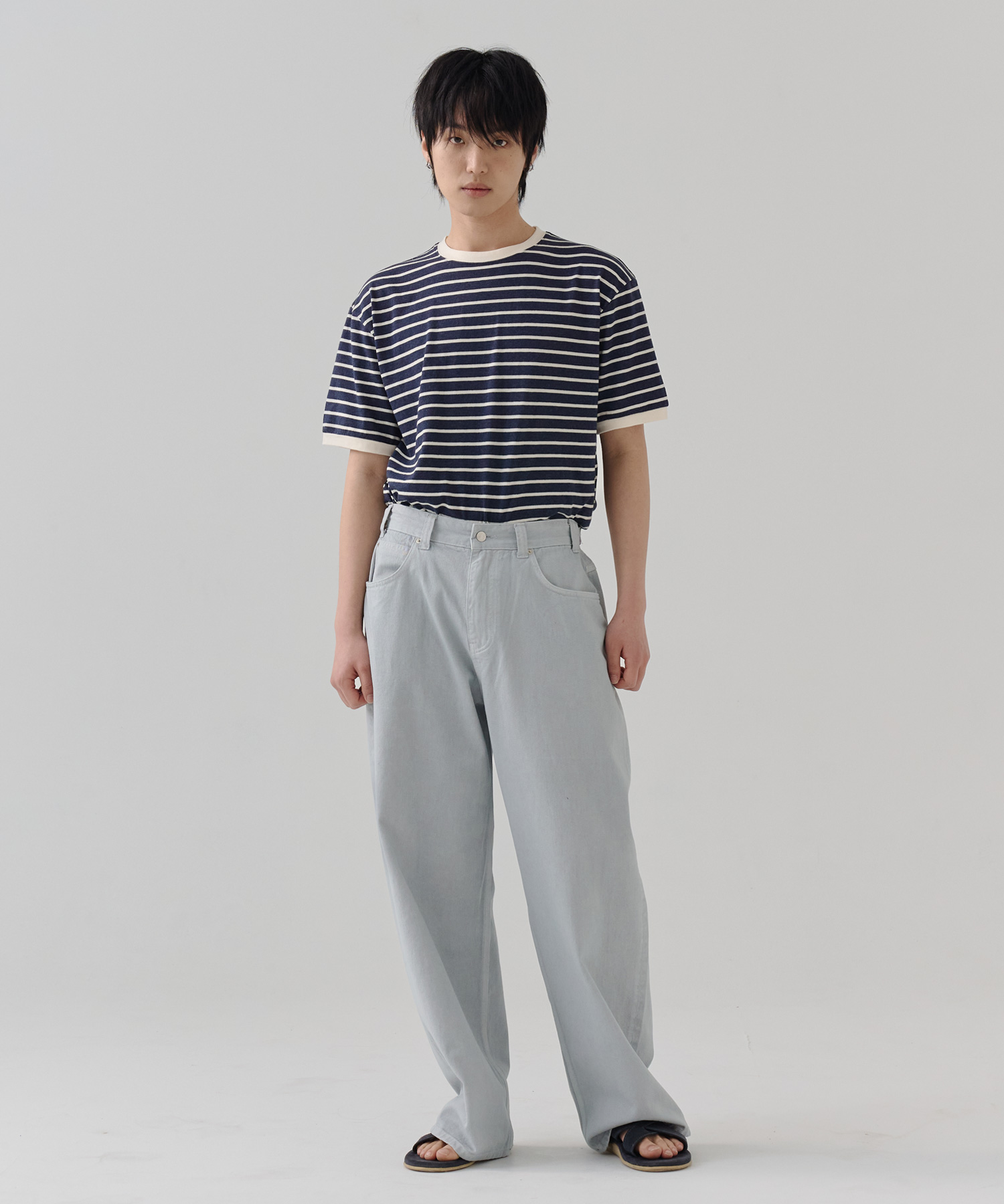 [24S/S] stripe t shirts (navy), [noun](노운),[24S/S] stripe t shirts (navy)