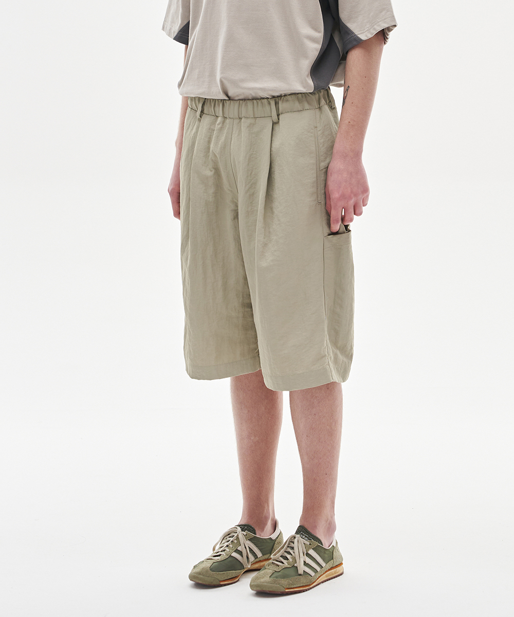 [23S/S] wide bermuda pants (light beige), [noun](노운),[23S/S] wide bermuda pants (light beige)