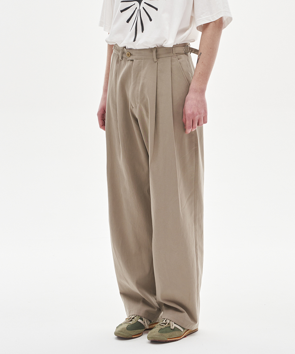 [23S/S] wide chino pants (khaki beige)_4월 23일 예약배송, [noun](노운),[23S/S] wide chino pants (khaki beige)_4월 23일 예약배송