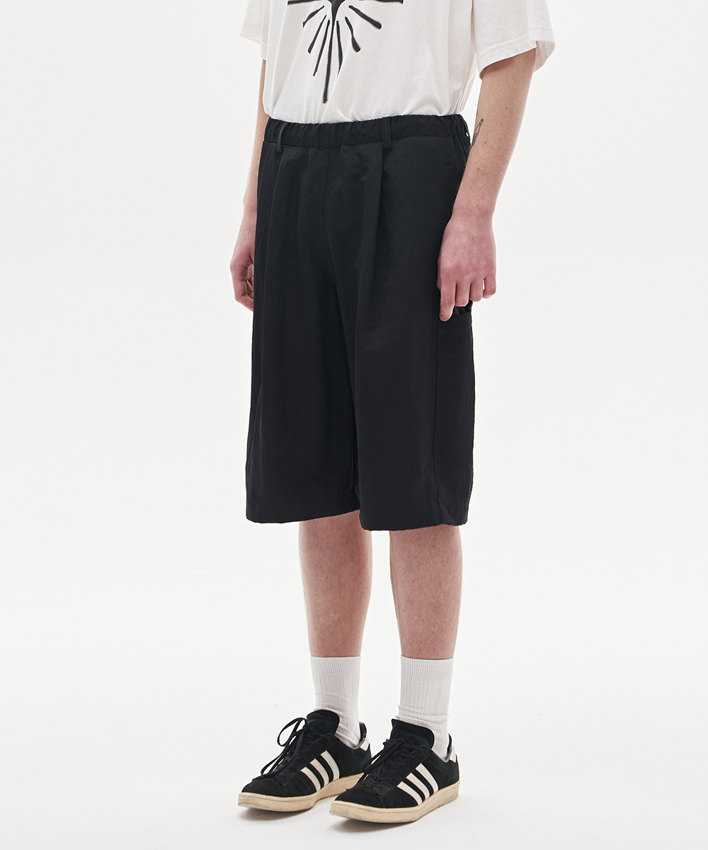 [23S/S] wide bermuda pants (black), [noun](노운),[23S/S] wide bermuda pants (black)