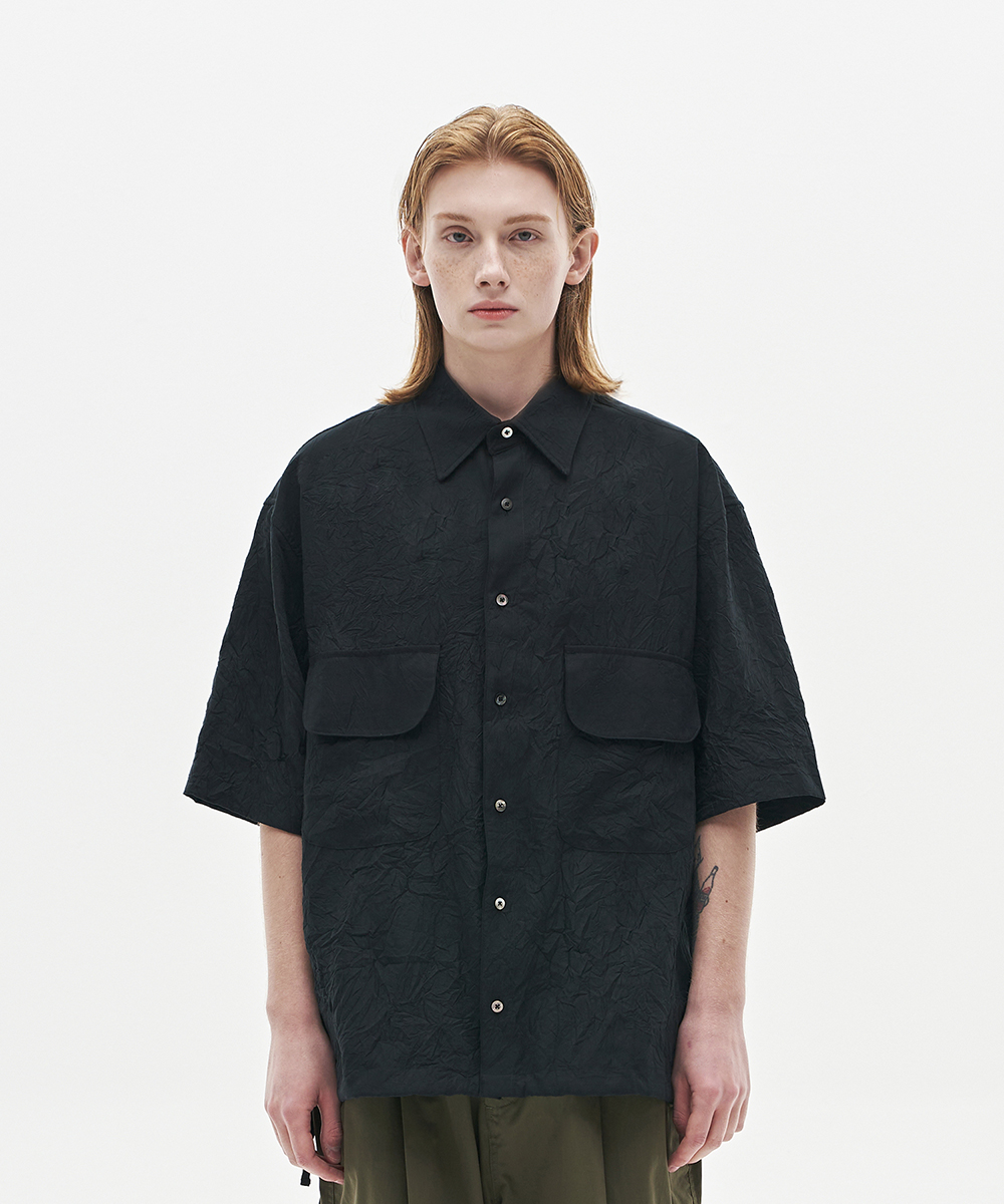 [23S/S] loosed big pocket shirts (crease black), [noun](노운),[23S/S] loosed big pocket shirts (crease black)