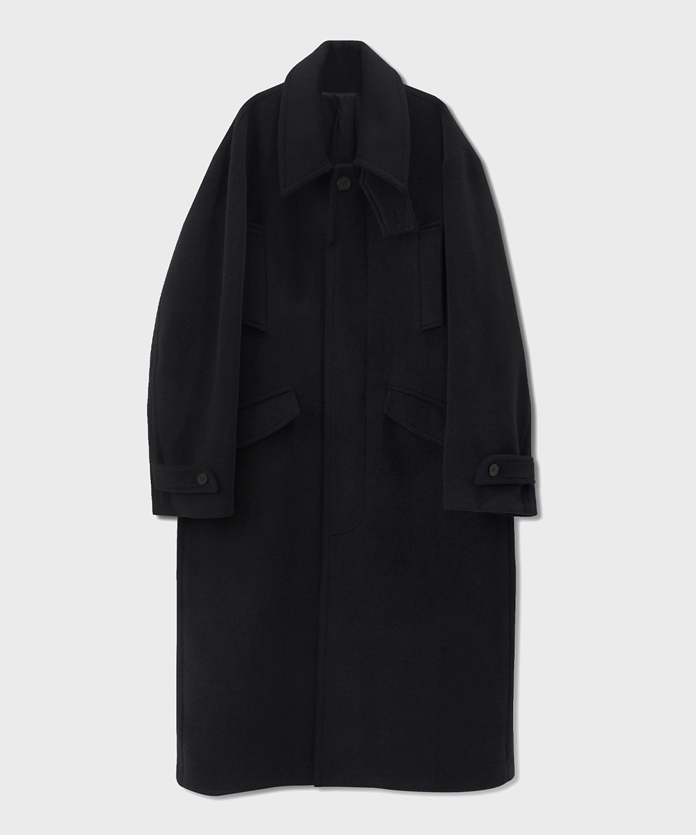 [23F/W] balmacaan coat (black), [noun](노운),[23F/W] balmacaan coat (black)