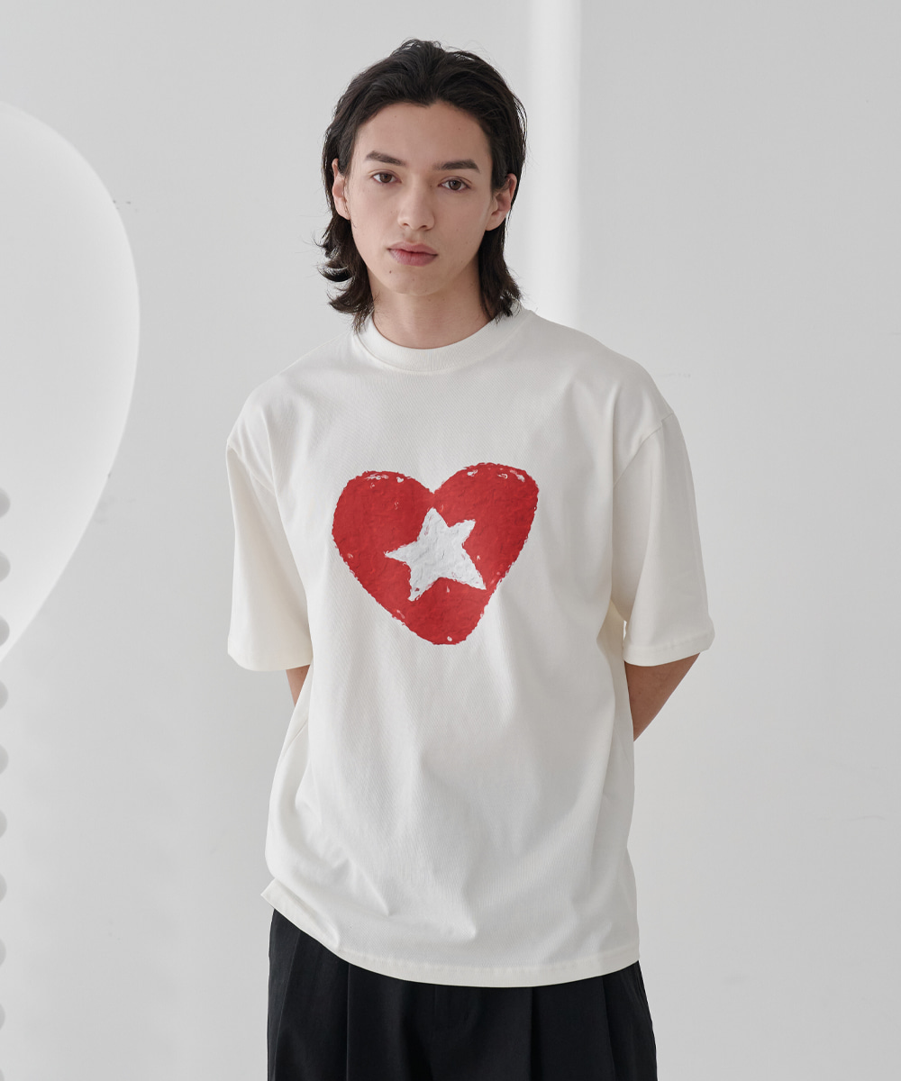 [24S/S] heart t shirts (white), [noun](노운),[24S/S] heart t shirts (white)