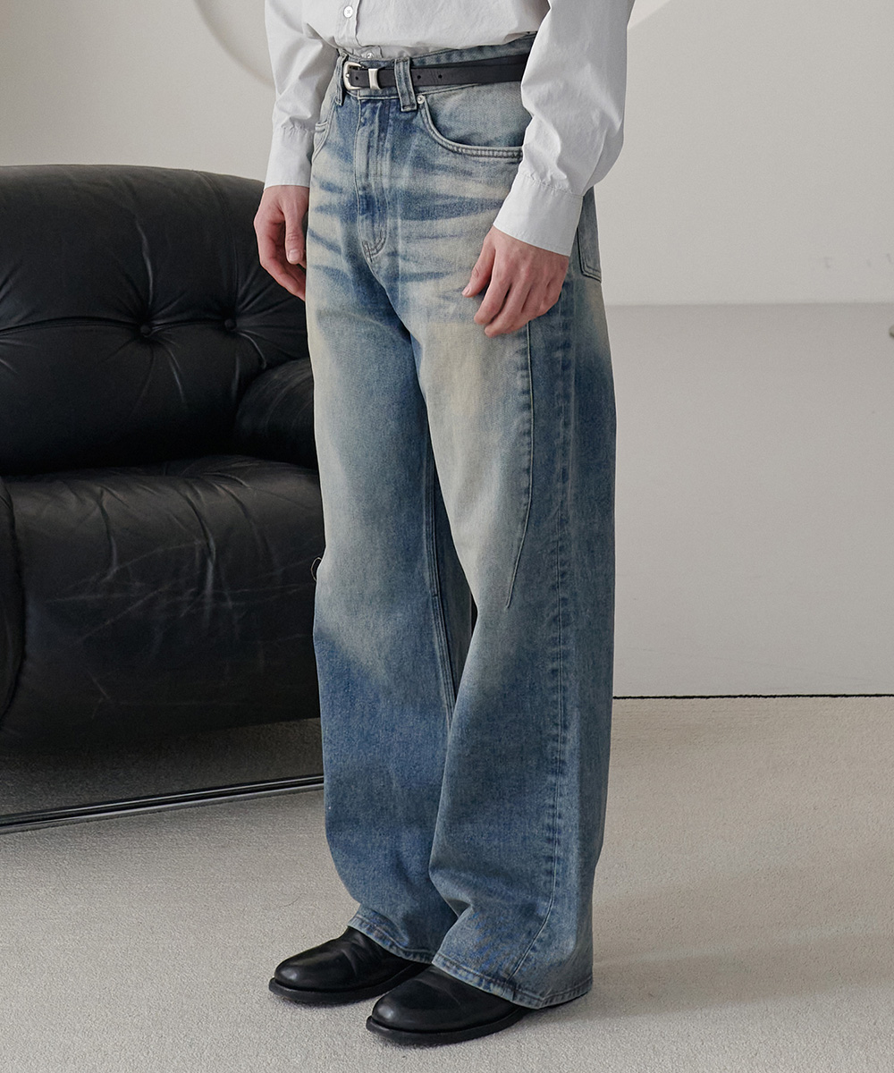 [24S/S] flare fit denim pants (vintage blue), [noun](노운),[24S/S] flare fit denim pants (vintage blue)