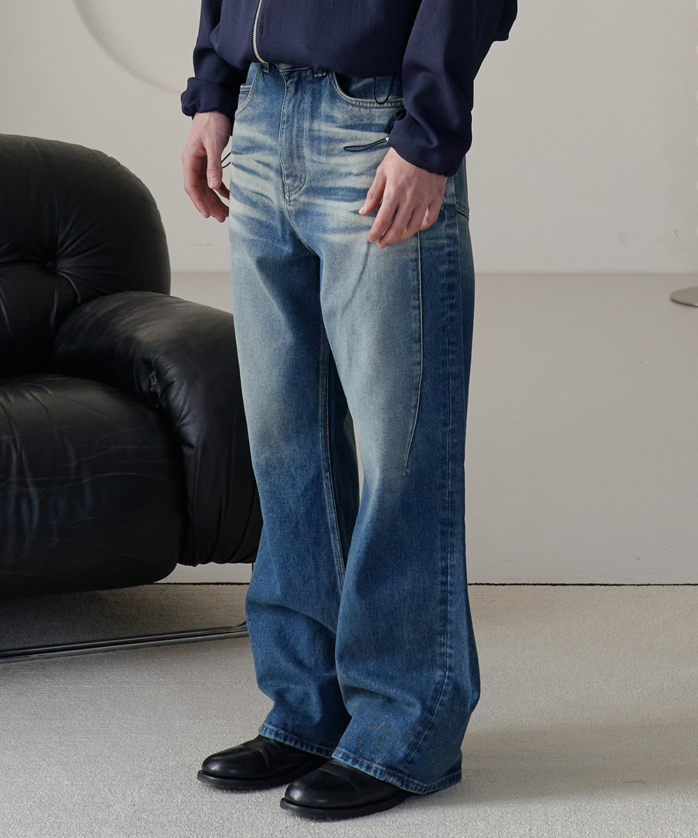 [24S/S] flare fit denim pants (blue), [noun](노운),[24S/S] flare fit denim pants (blue)