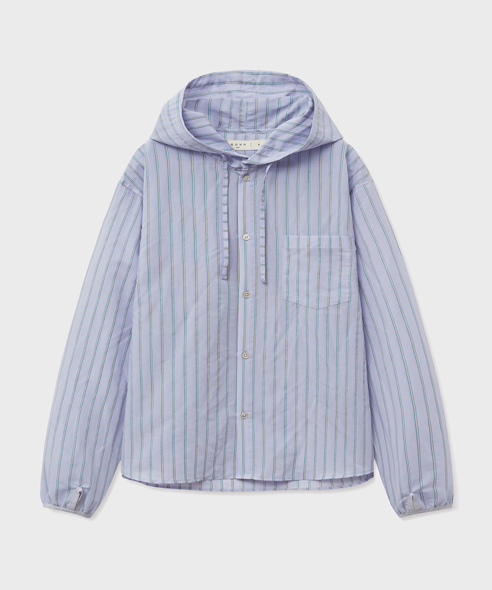 [24S/S] hooded stripe shirts (lavender), [noun](노운),[24S/S] hooded stripe shirts (lavender)