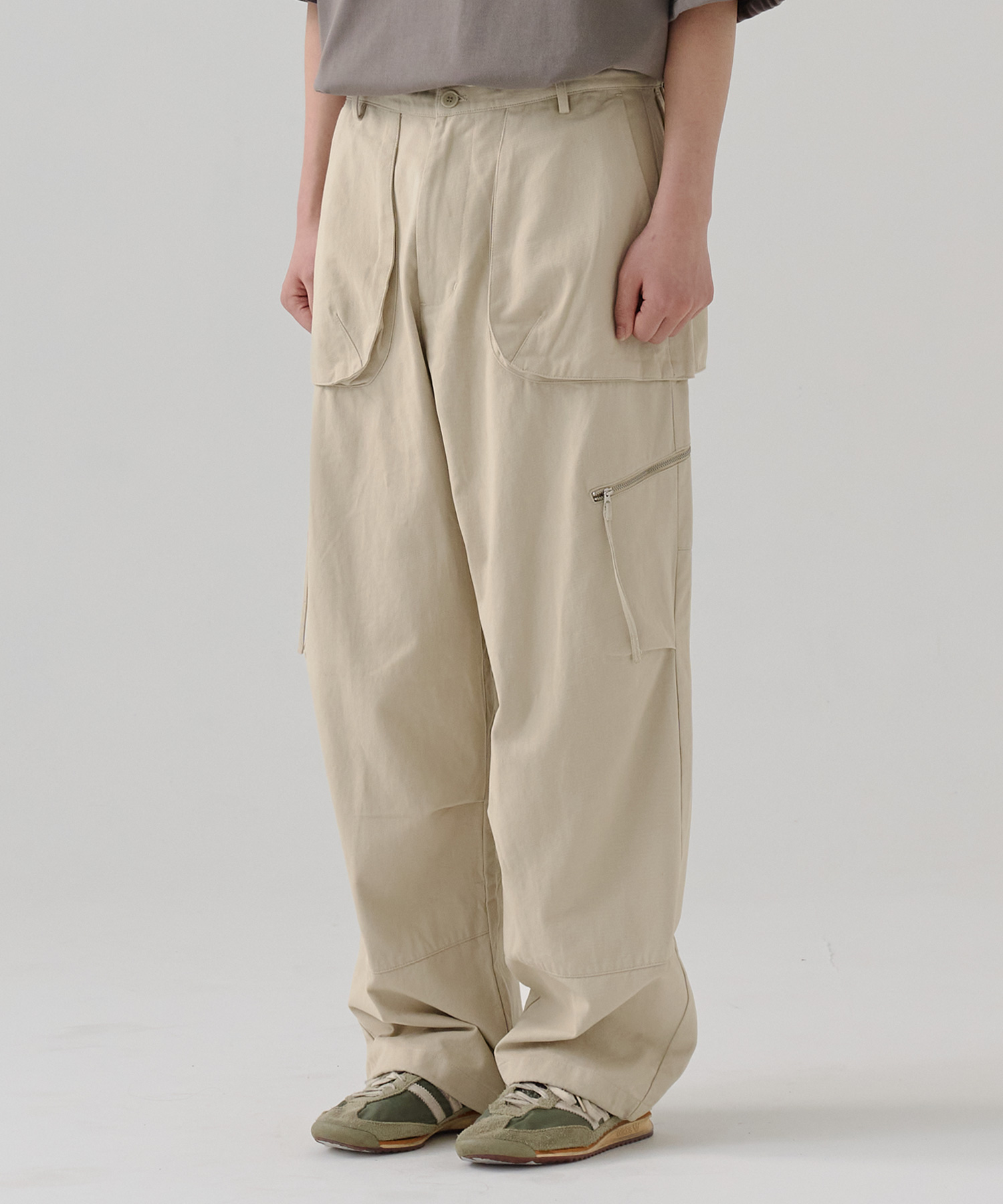 [24S/S] balloon pocket pants (beige), [noun](노운),[24S/S] balloon pocket pants (beige)