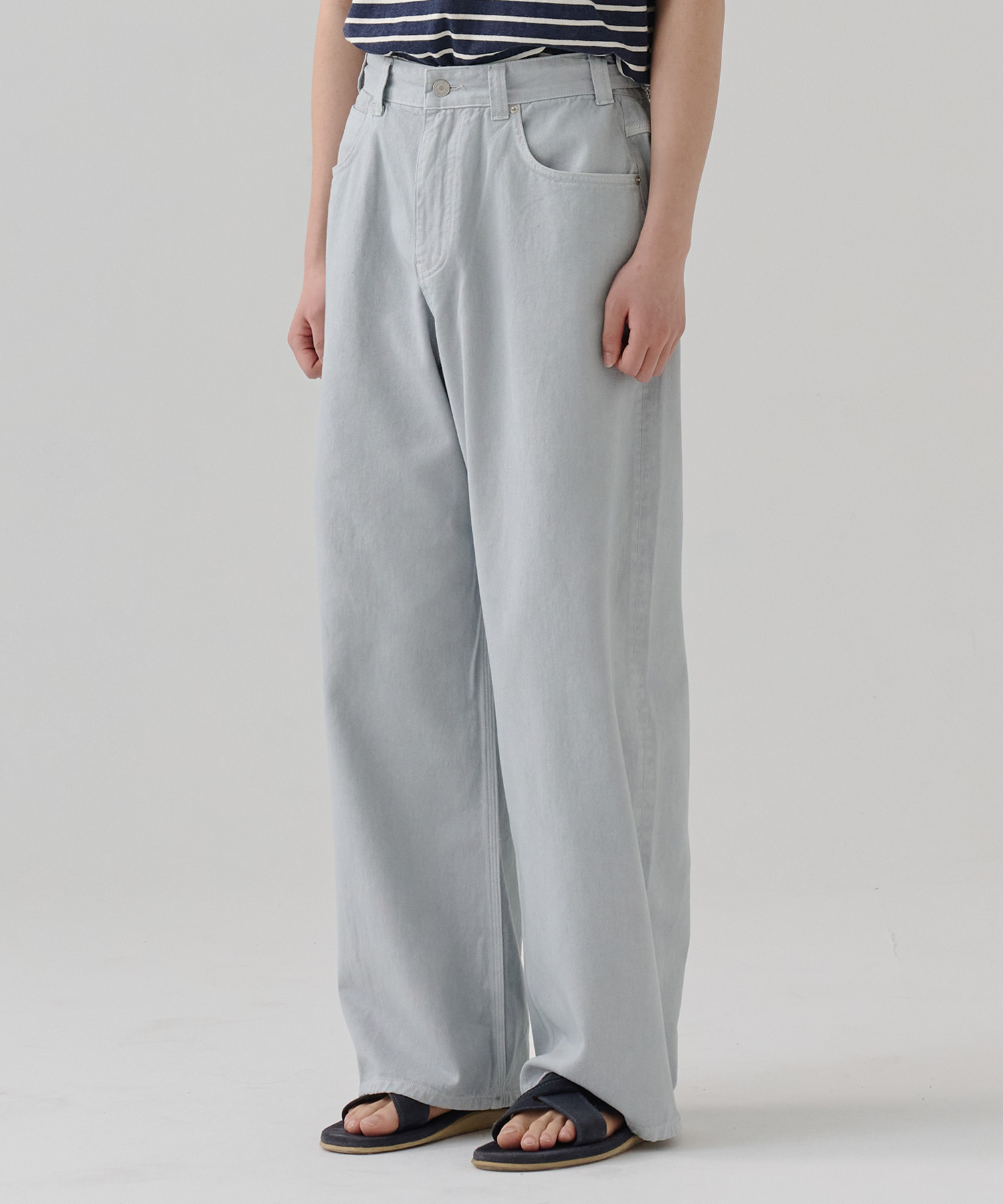[24S/S] wide denim pants (blue grey), [noun](노운),[24S/S] wide denim pants (blue grey)