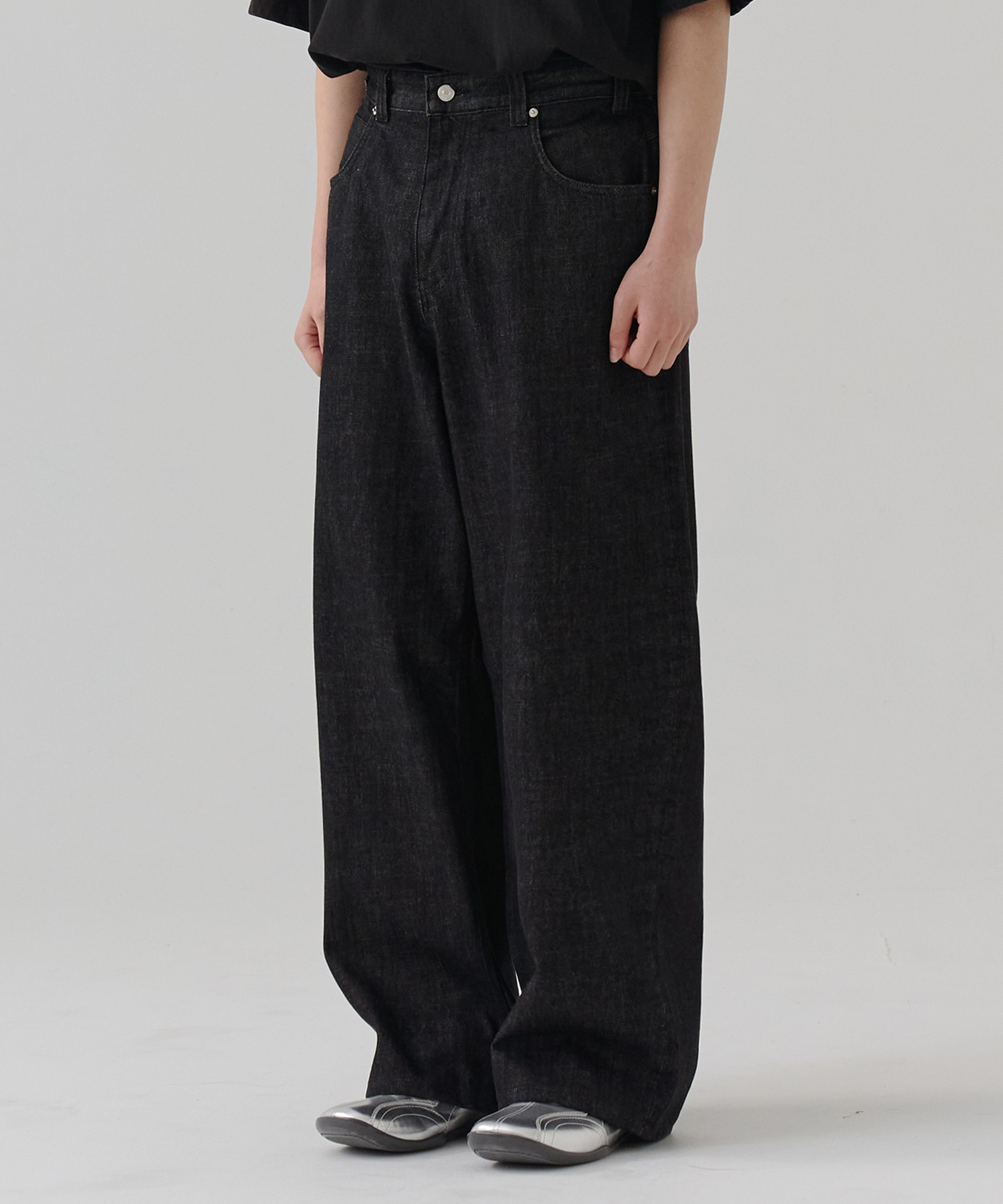 [24S/S] wide denim pants (black), [noun](노운),[24S/S] wide denim pants (black)